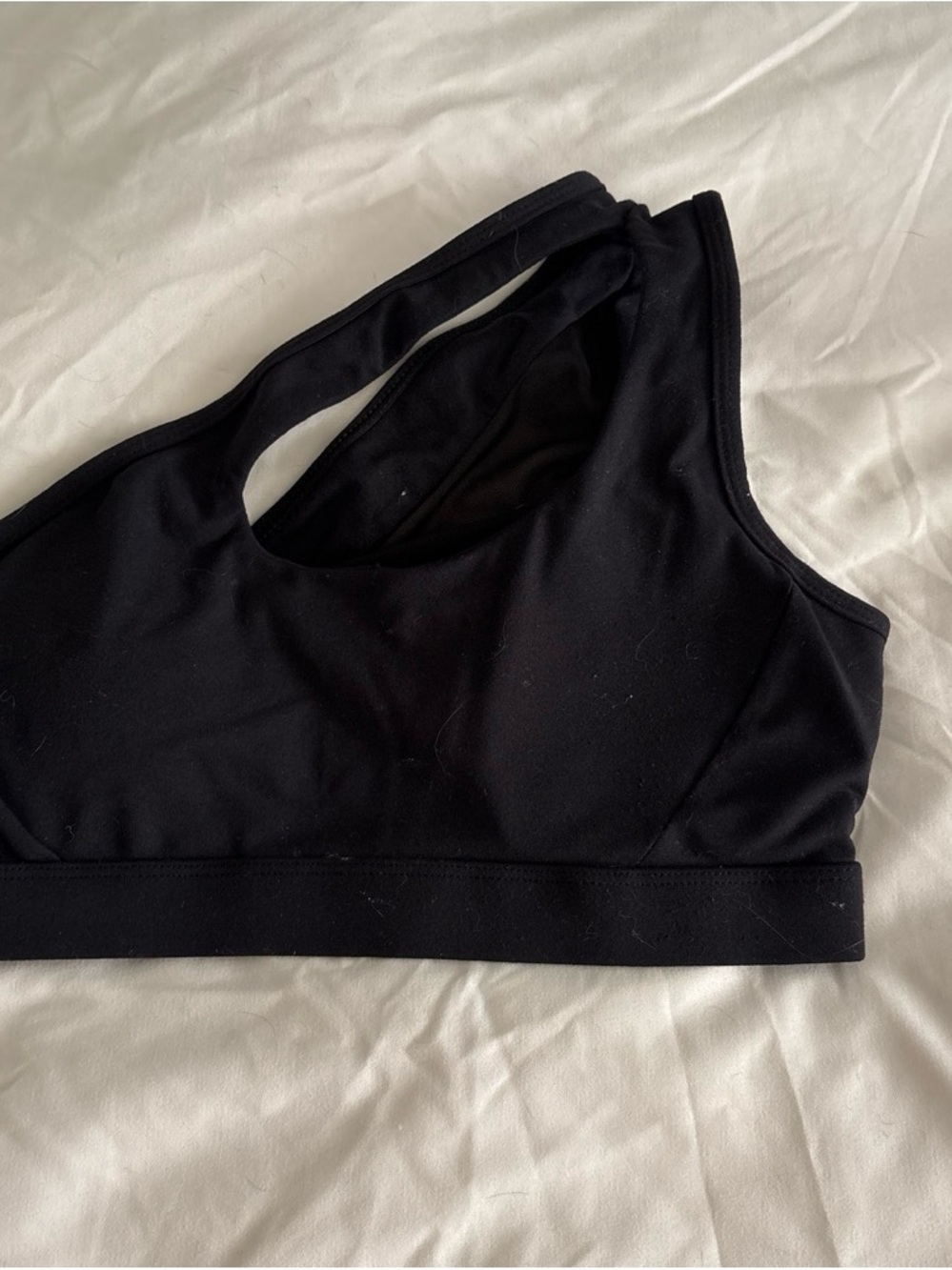 Black Racerback Athletic Tank Top - Supportive Sports Bra Style